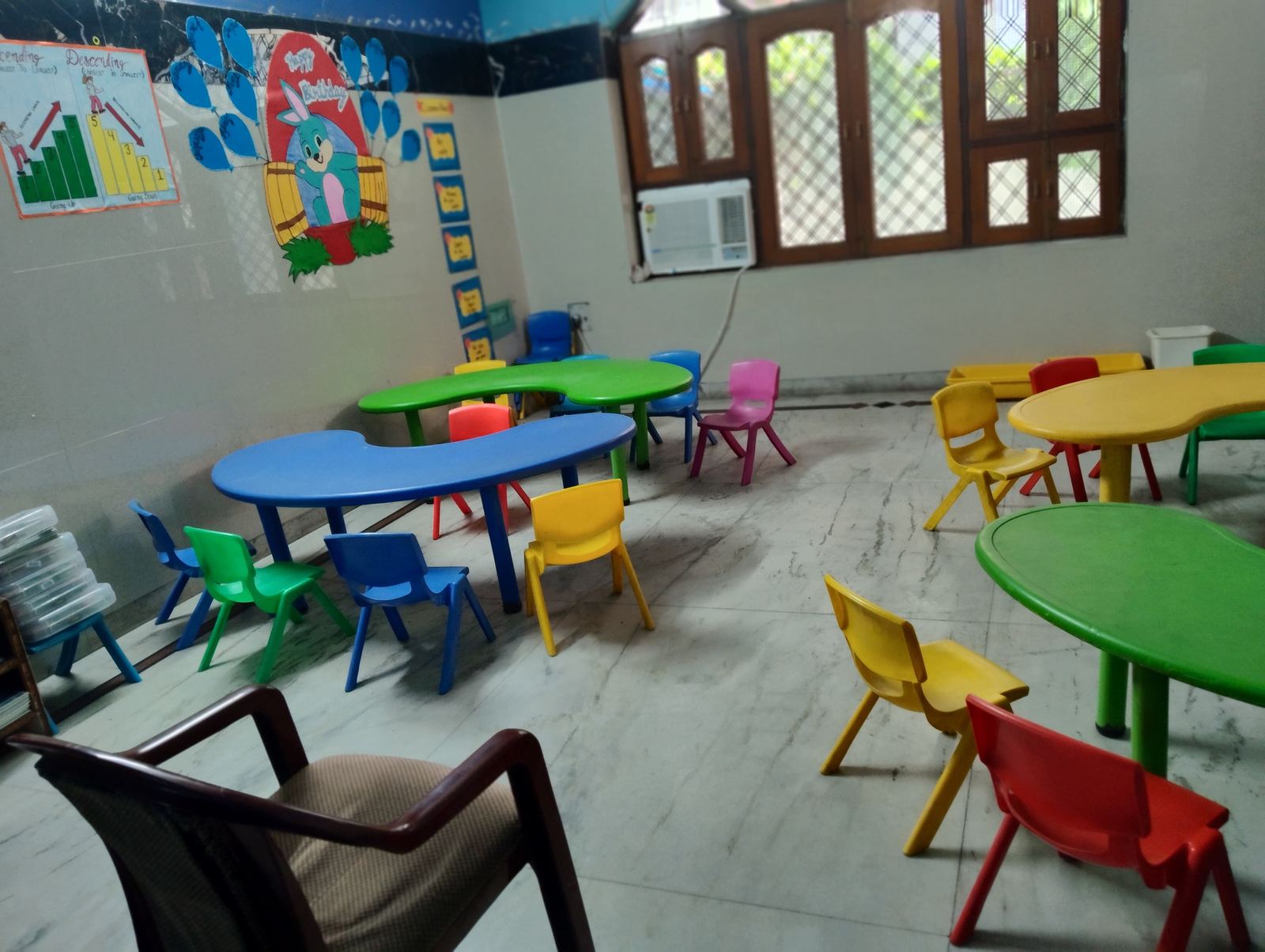 Prakriti classroom decorated with a birds theme